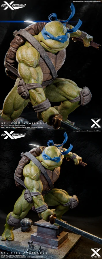 TMNT Leonardo STL model for 3D printing