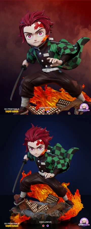 Tanjiro Kamado Demon Slayer STL model for 3D printing