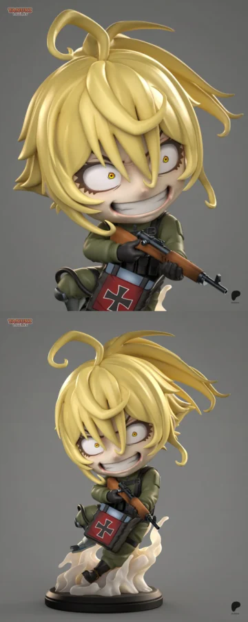 Tanya Degurechaff – Saga of Tanya the Evil – Chibi STL model for 3D printing