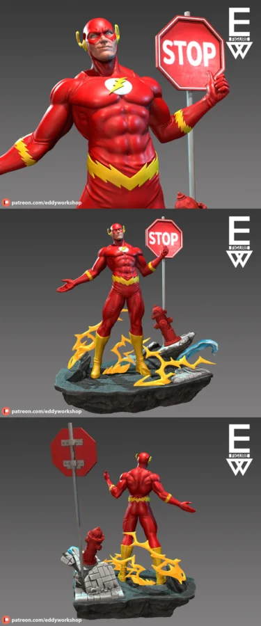 The Flash STL model for 3D printing