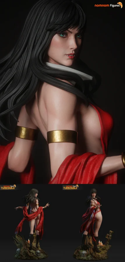 Vampirella STL model for 3D printing