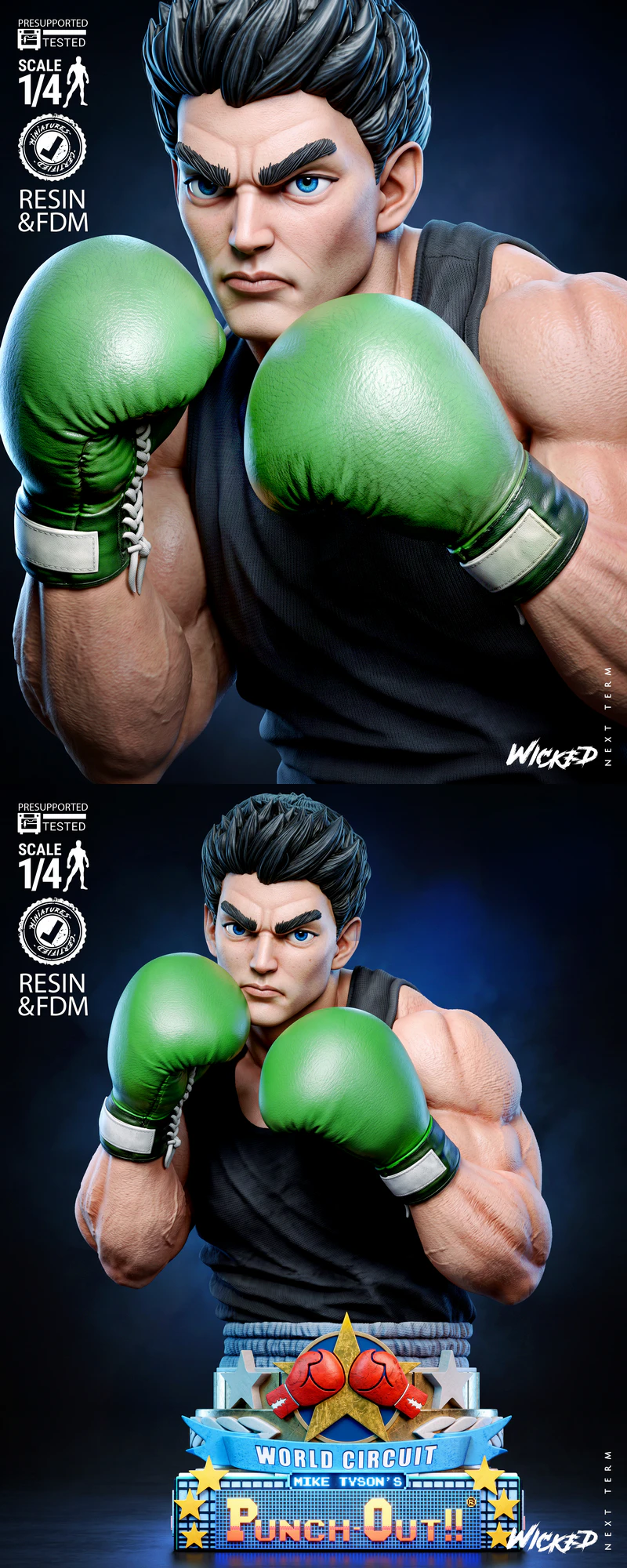 Little Mac Bust STL model for 3D printing