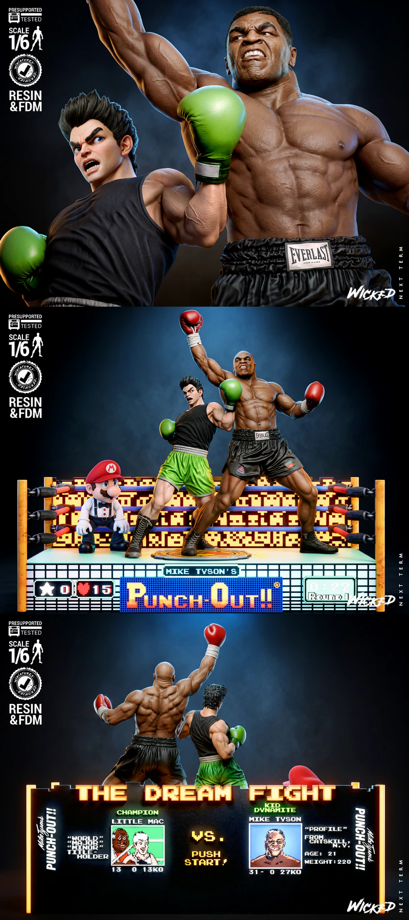 Punch Out Diorama STL model for 3D printing
