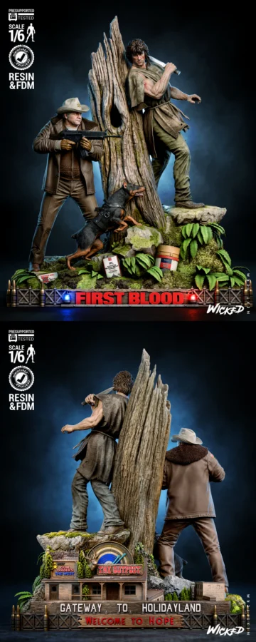 Rambo First Blood Diorama STL model for 3D printing
