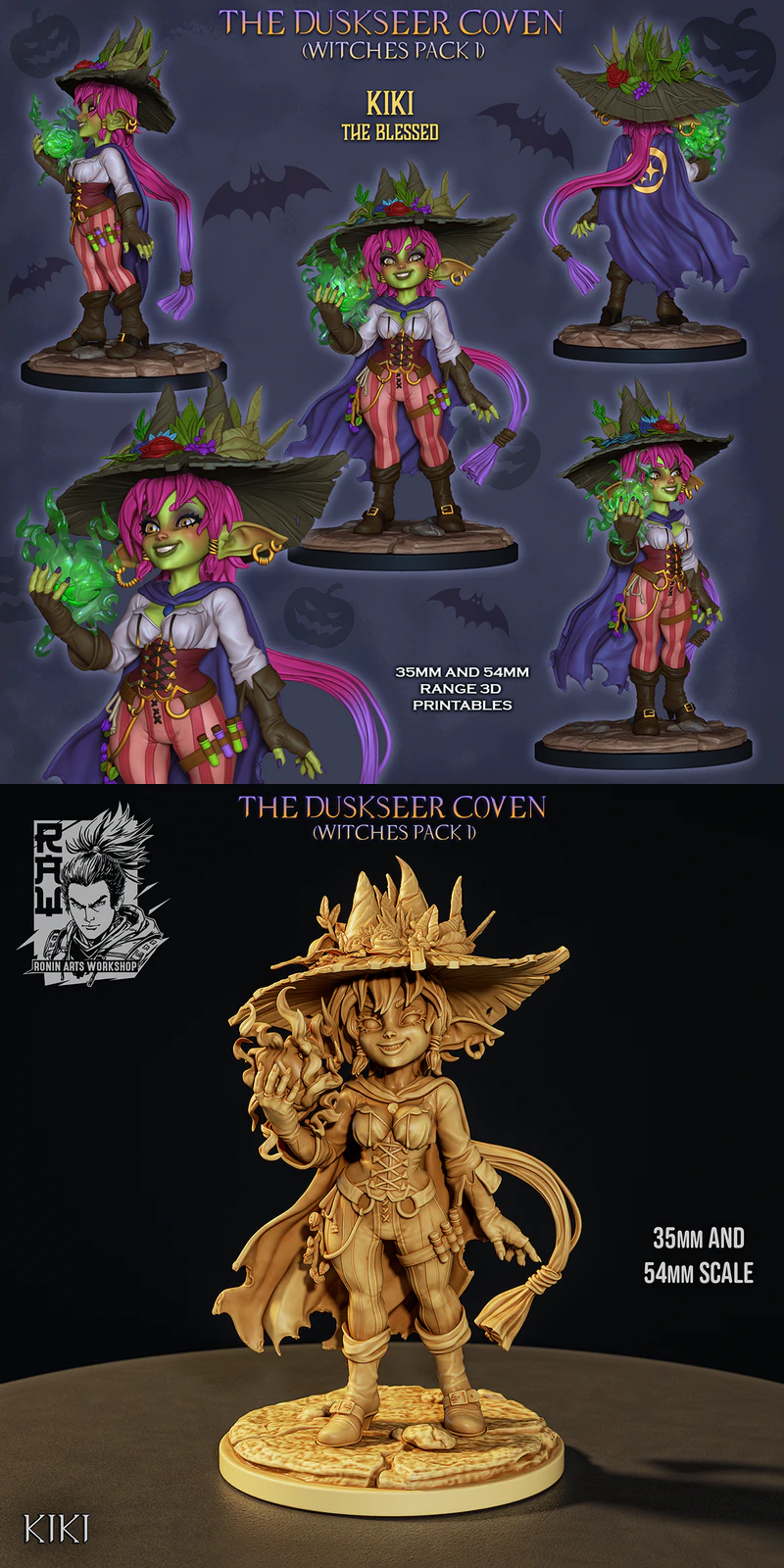 Witch Kiki The Blessed STL model for 3D printing