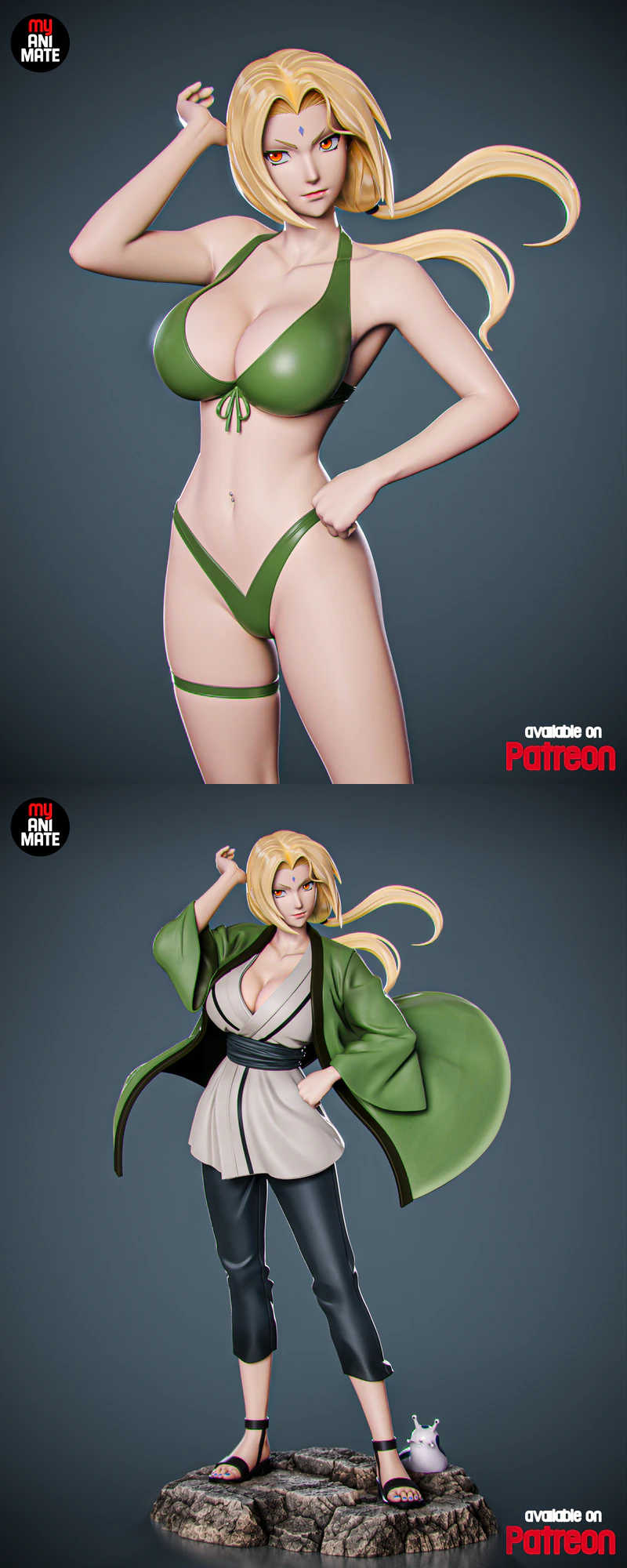 Tsunade STL model for 3D printing