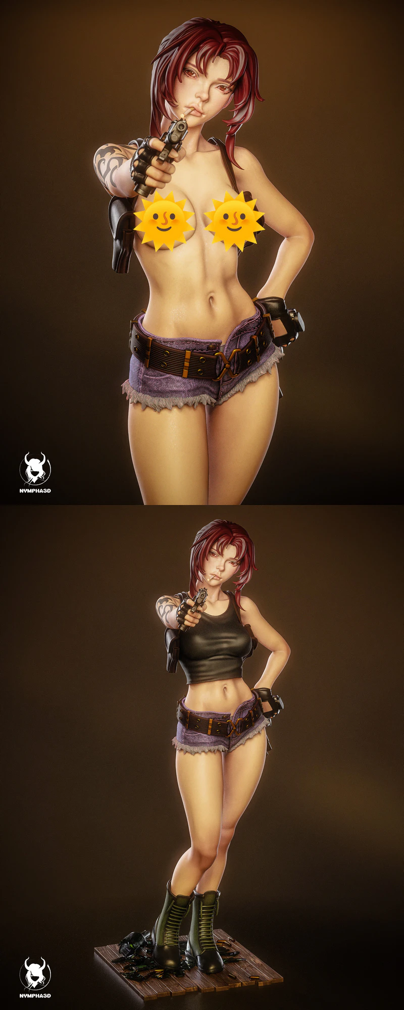 Revy – Black Lagoon STL model for 3D printing