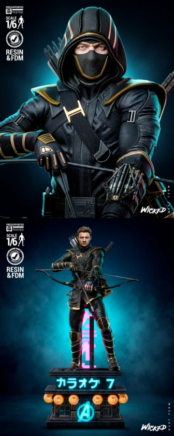 Clint Barton Ronin Sculpture STL model for 3D printing