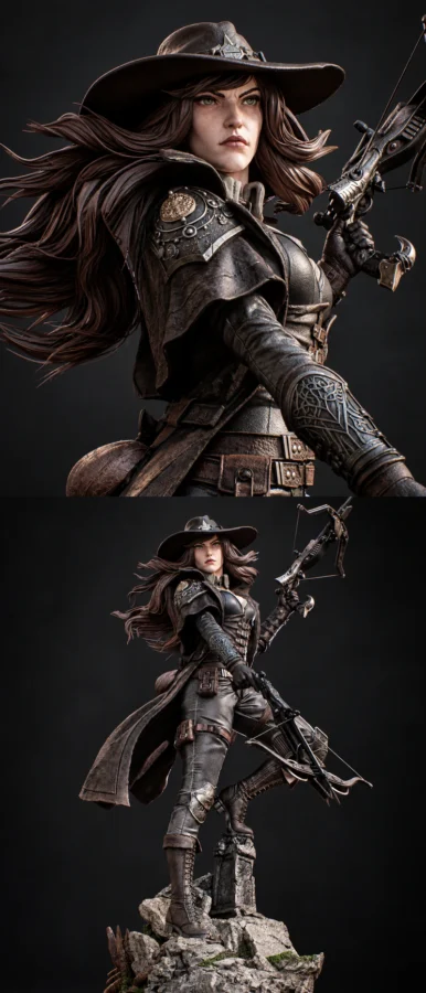 Witch Vampire Hunter STL model for 3D printing